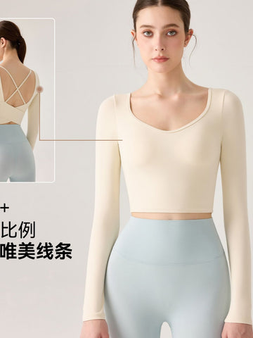 Seamless Sculpting Long Sleeve Crop Tee