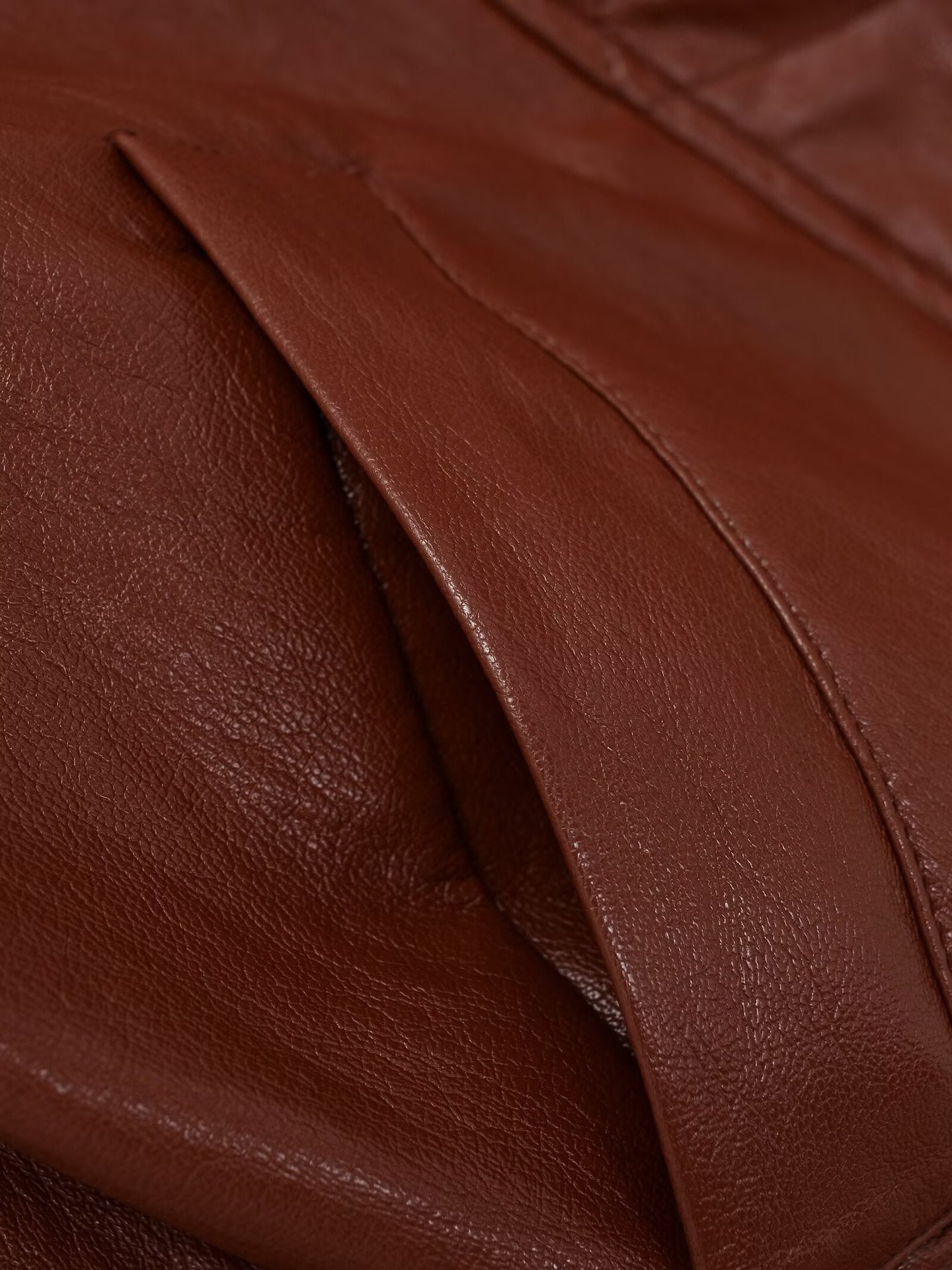 Cropped Faux Leather Bomber Jacket