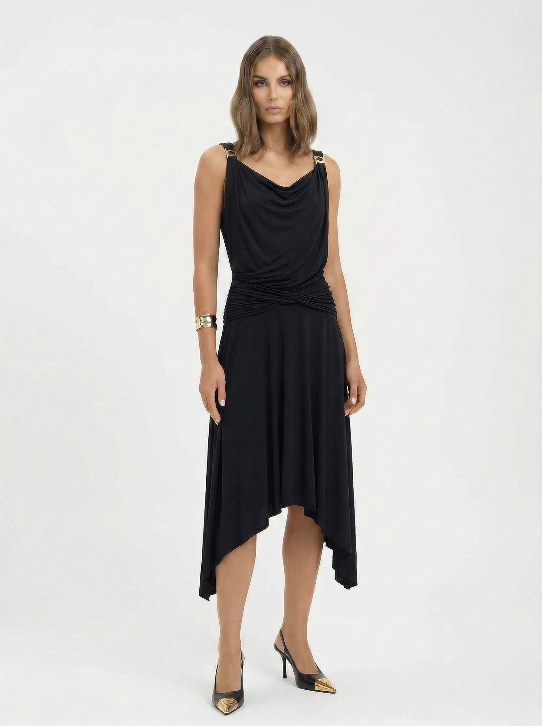 Flowy Hem Sleeveless Dress