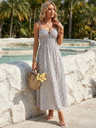 Spaghetti Strap Floral Beach Maxi Dress