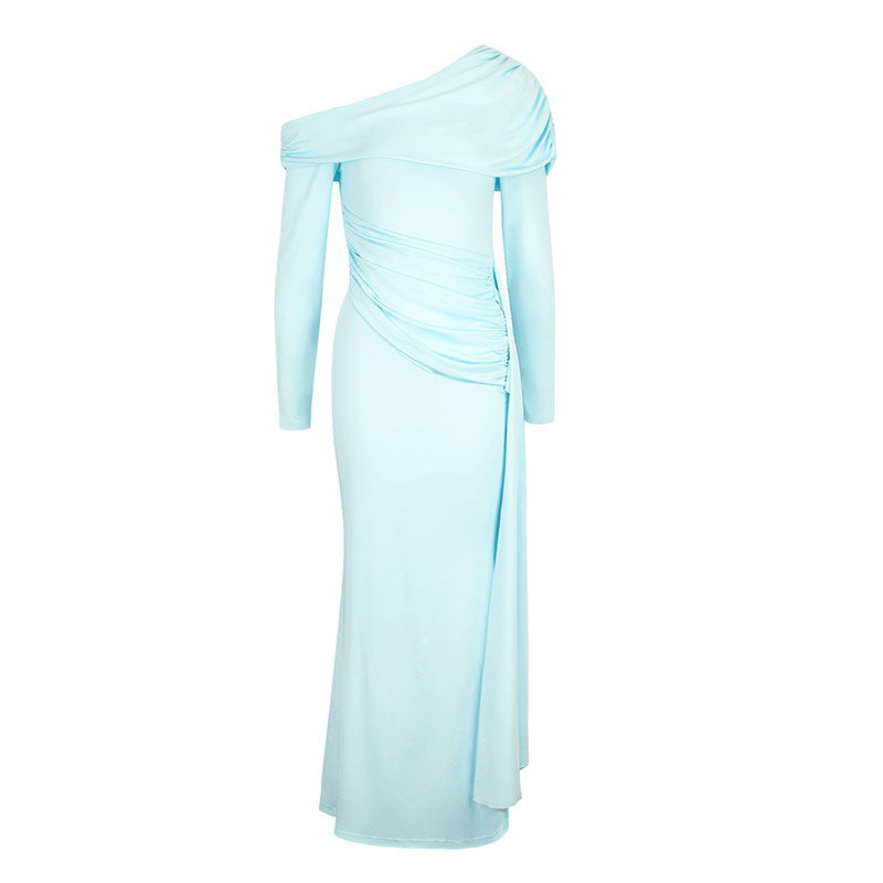 One-Shoulder Mermaid Evening Gown