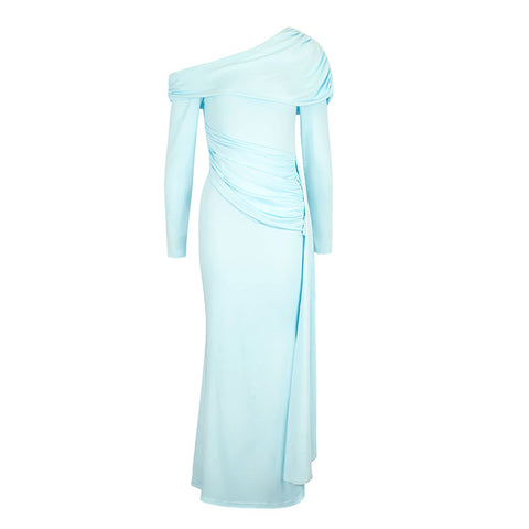One-Shoulder Mermaid Evening Gown