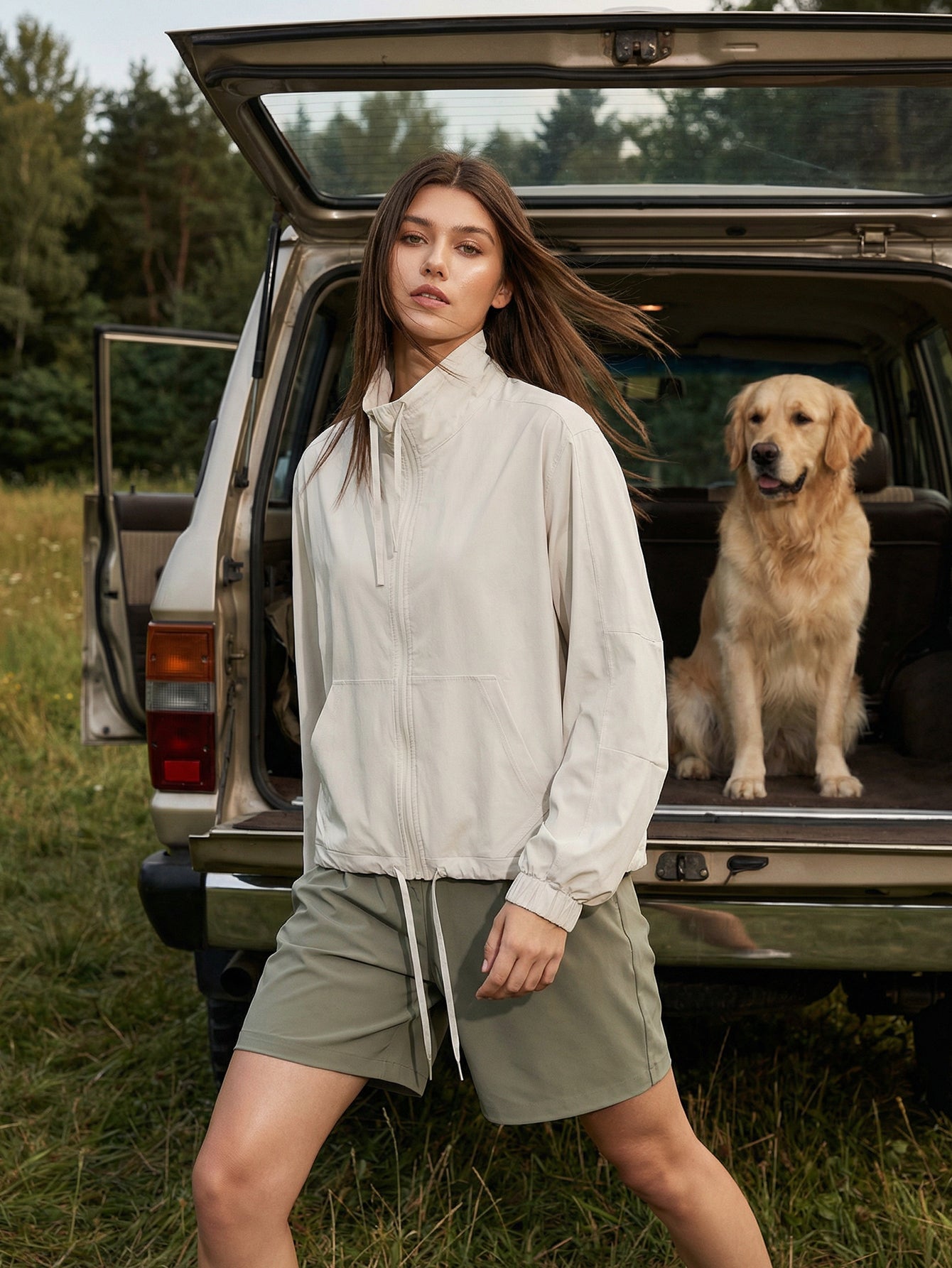 Breathable Windproof Casual Jacket-Gray