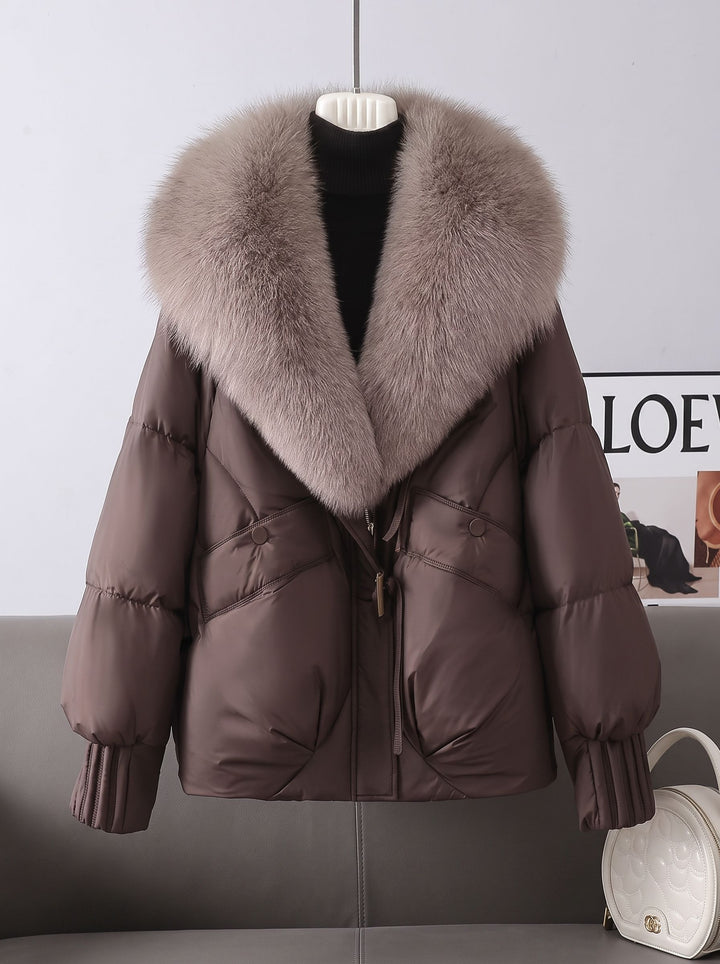 Faux Fur Collar Puffer Jacket