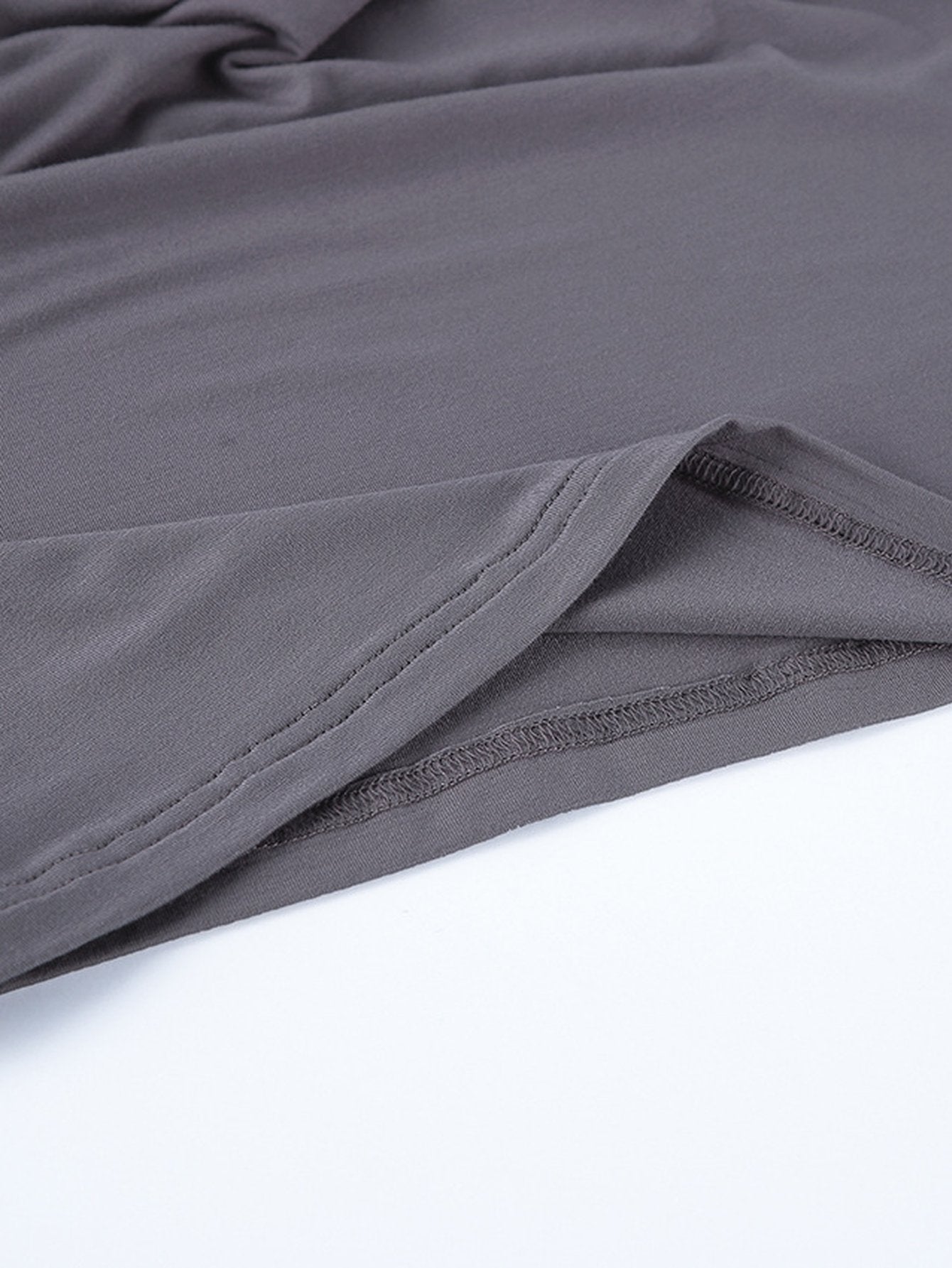 Padded Shoulder Cowl Neck Top
