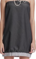 Strapless Bubble Hem Mini Dress