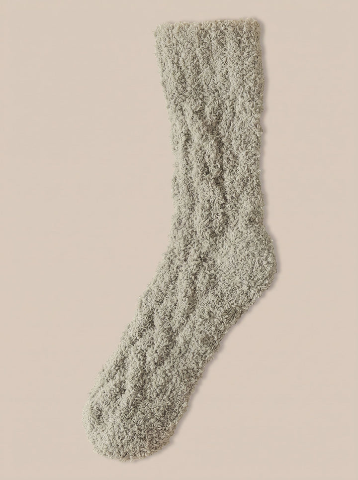 Cozy Plush Cable Knit Socks