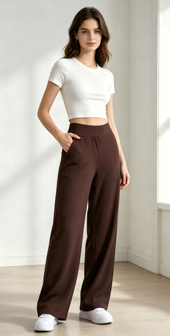 High Waisted Pockets Wide Leg Yoga Pants
