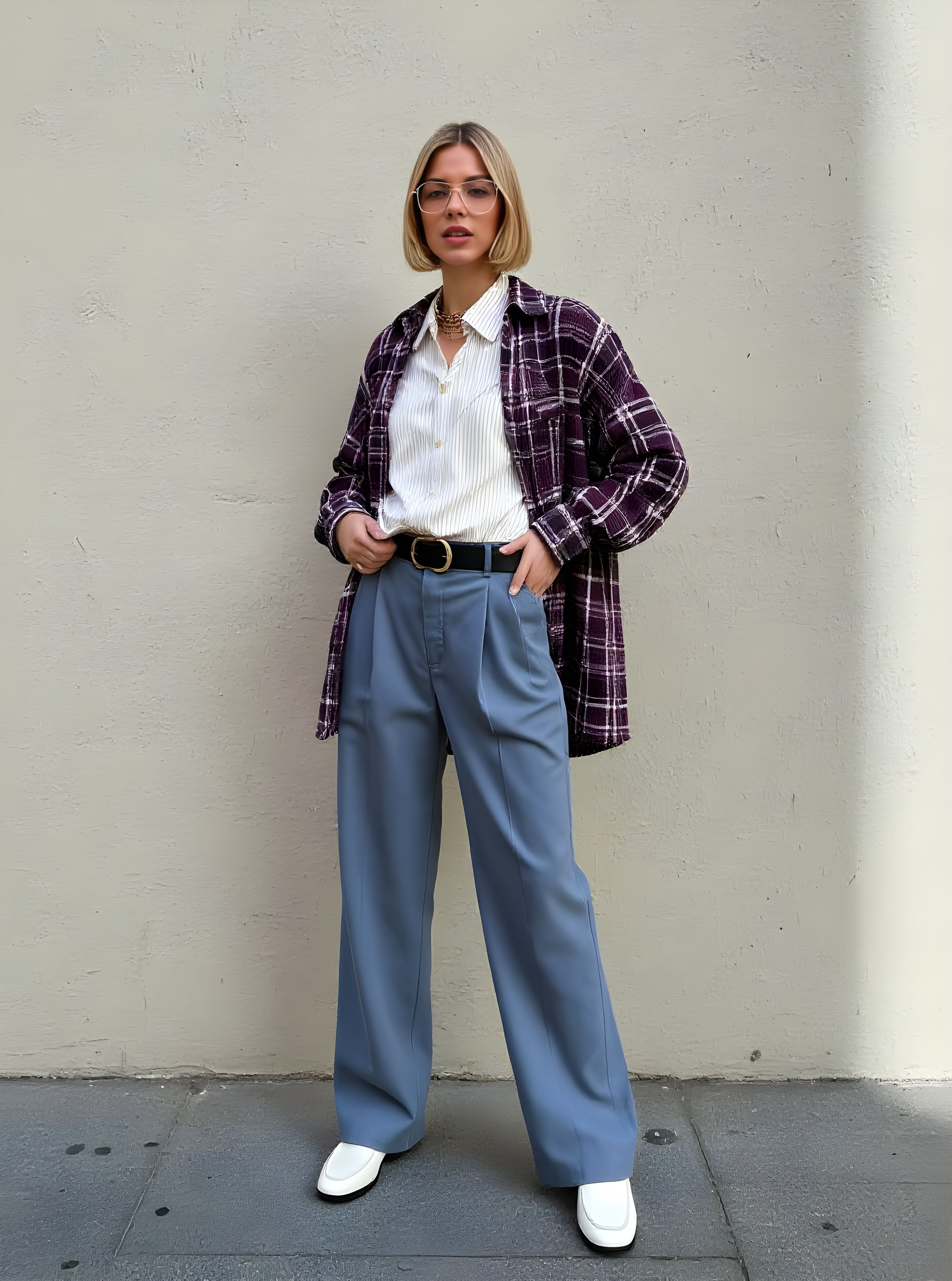 Plaid Dark Purple