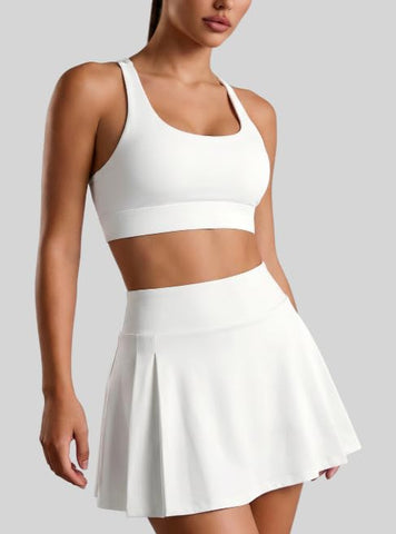 High Waisted Pleated Athletic Skirt