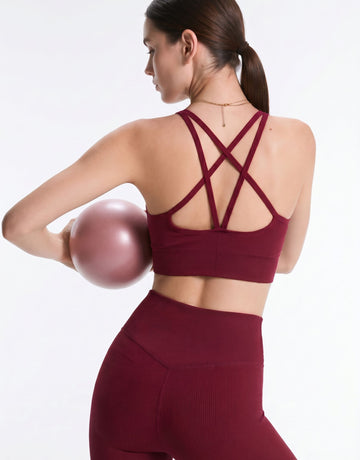 Seamless Ribbed Crisscross Yoga Tank Top