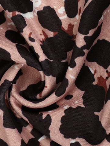 Leopard Print Zip Up Bomber Jacket