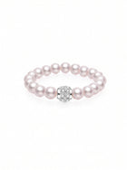 Elegant Crystal Pearl Beaded Ring