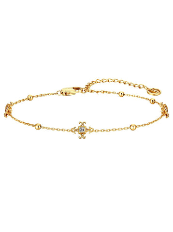 Dainty Gold Cubic Zirconia Bracelet
