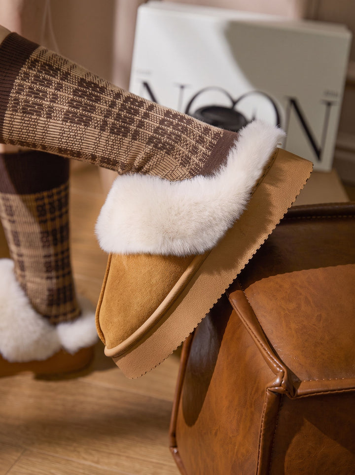 Cozy Faux Fur Platform Slippers