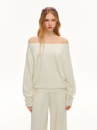 Off Shoulder Oversized Lounge Pullover