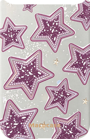 Glittery Purple Star Pattern Phone Case