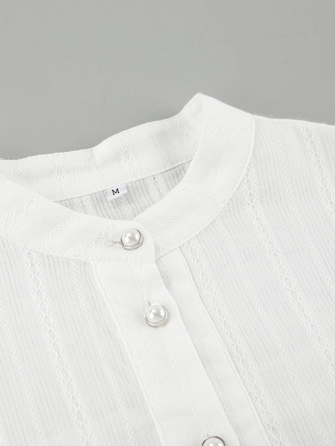 Oversized Textured Button Down Shirt
