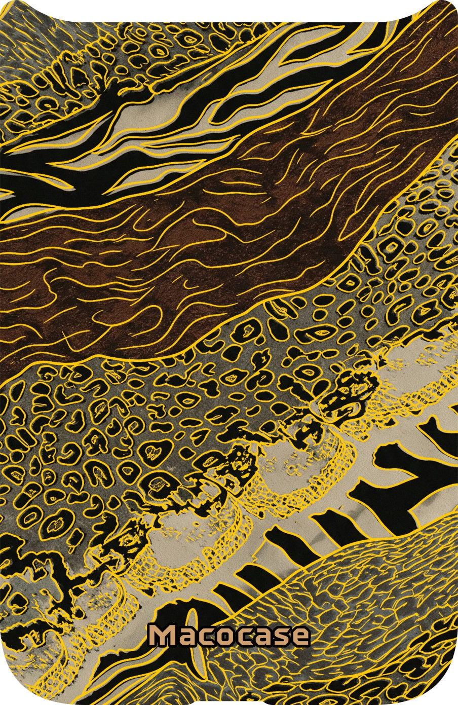 Gold Mixed Animal Pattern Phone Case
