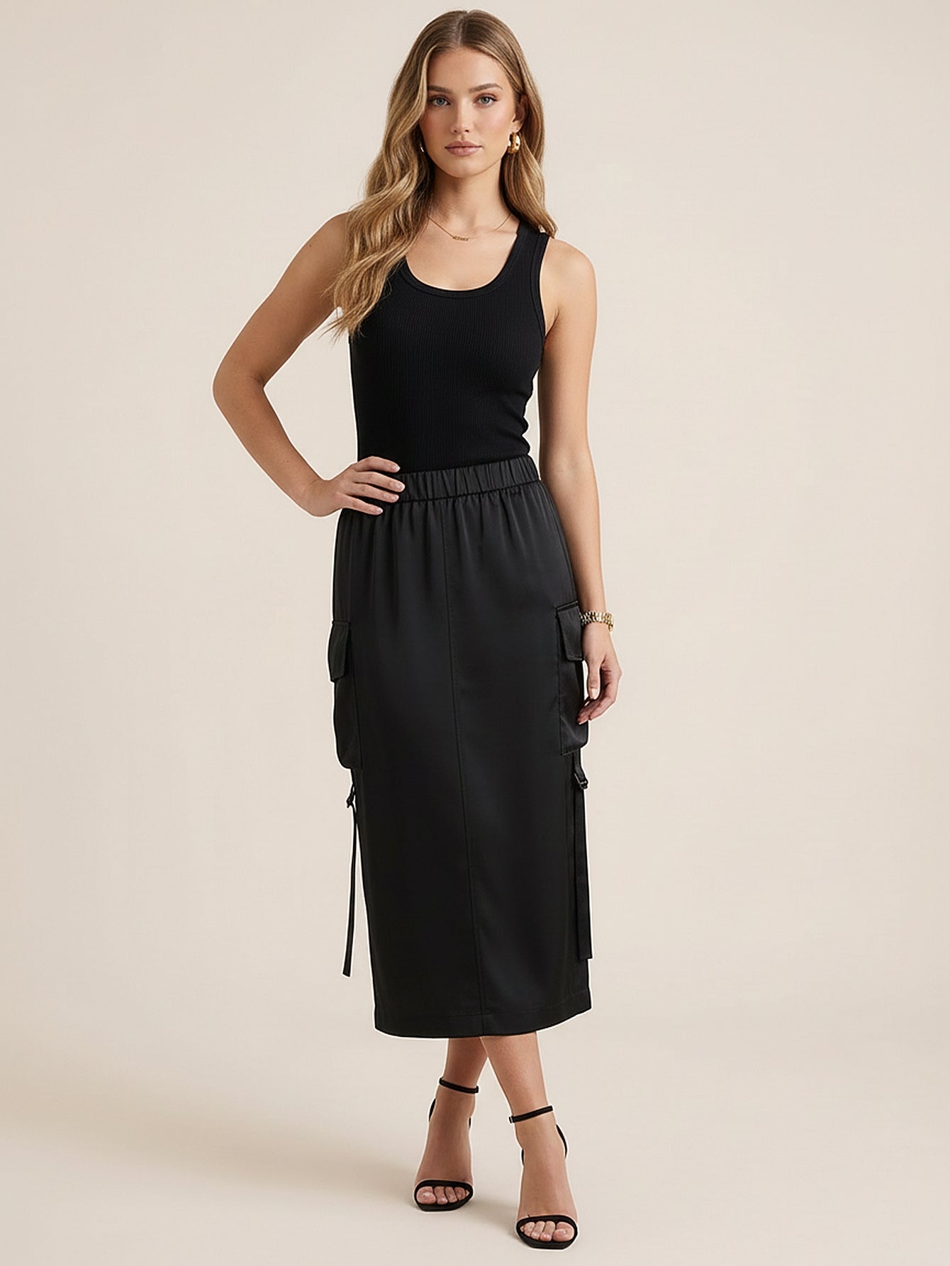 Cargo Style Fitted Dress