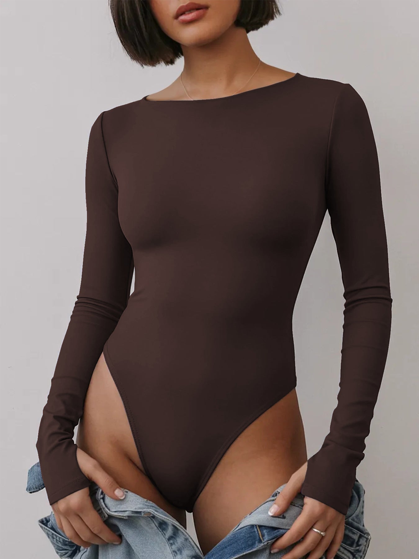 Seamless Slim Fit Long Sleeve Bodysuit