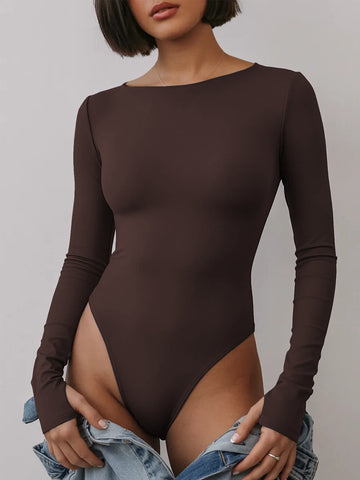 Seamless Slim Fit Long Sleeve Bodysuit