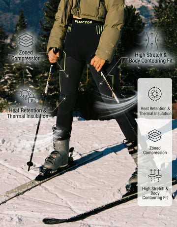 Thermal Contoured High Stretch Ski Leggings