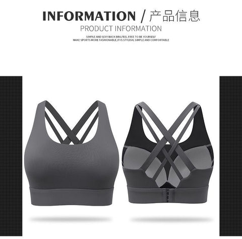 Sexy Crisscross Back Sports Bra