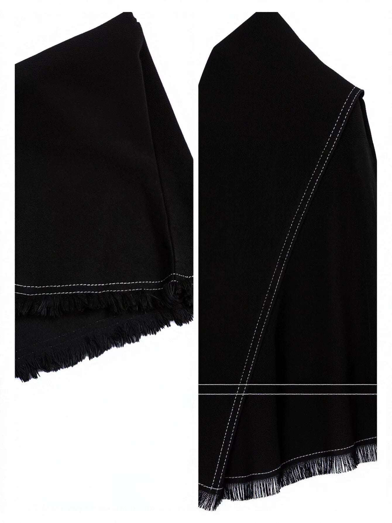 Distressed Asymmetric High Waist Denim Skirt