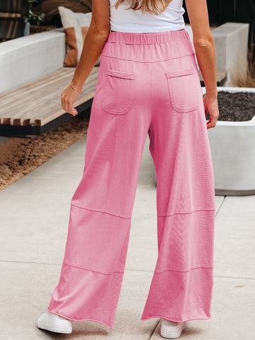 Drawstring Waist Pocket Detail Pants