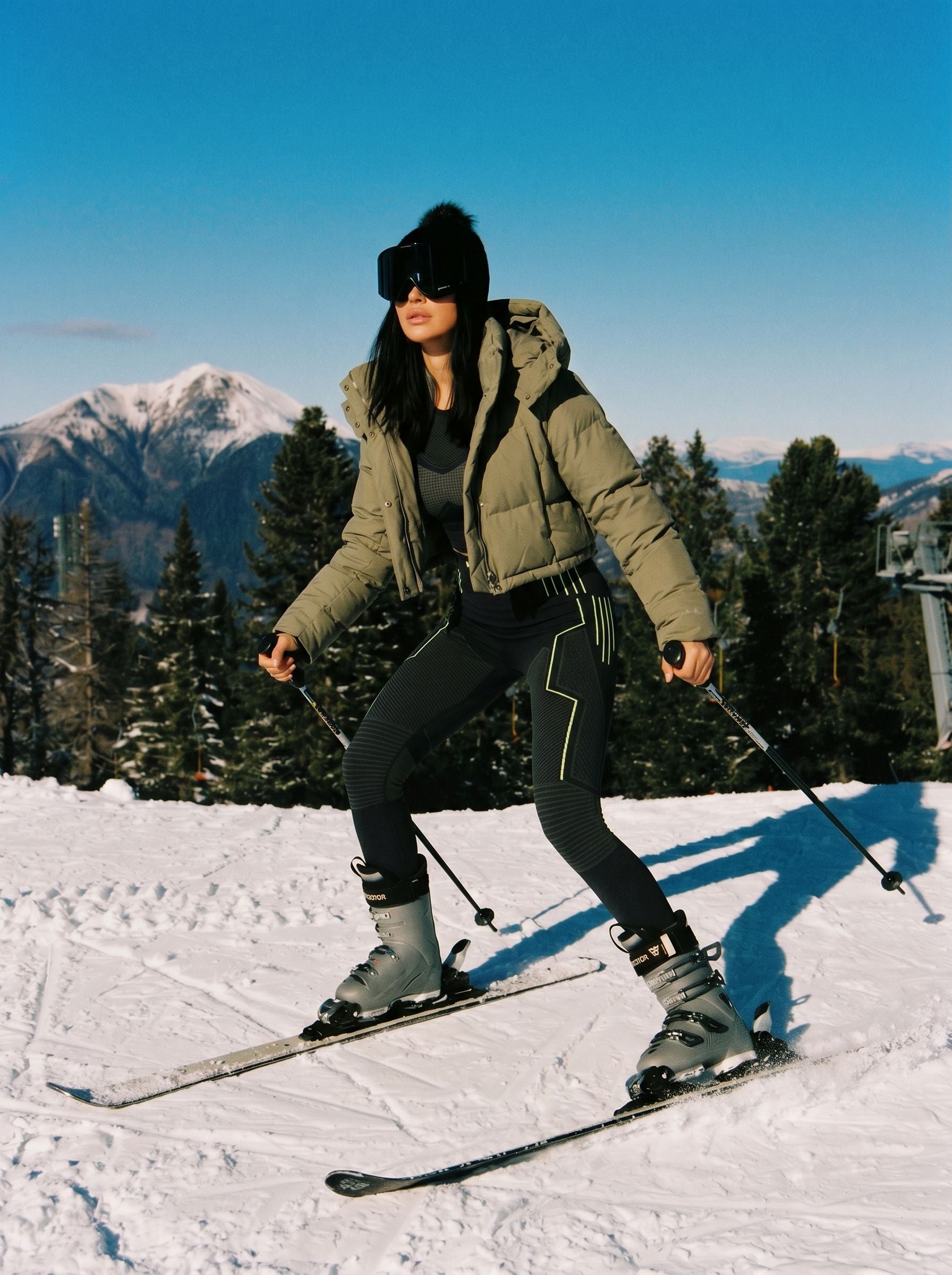 Thermal Contoured High Stretch Ski Leggings