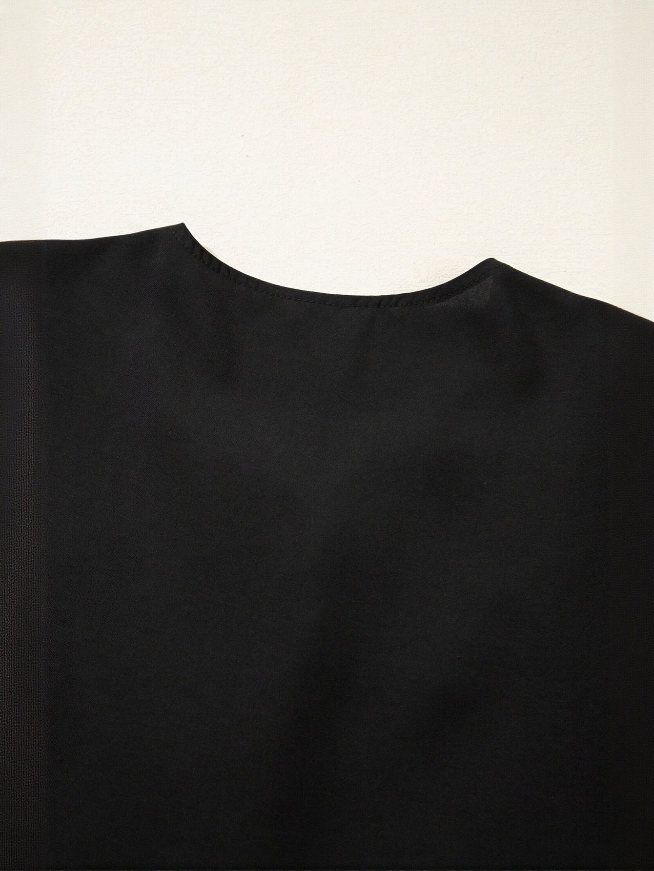 Tie Front Peplum Chiffon Blouse