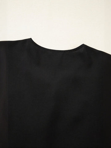 Tie Front Peplum Chiffon Blouse
