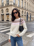 Cozy Fair Isle Pattern Pullover Sweater