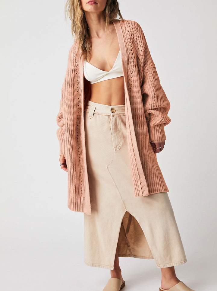 Chunky Oversized Knit Open Cardigan