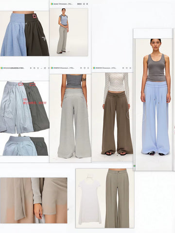 Low Rise Drawstring Wide Leg Pants