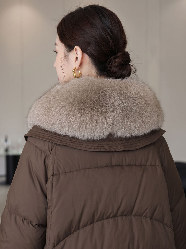 Faux Fur Collar Puffer Jacket