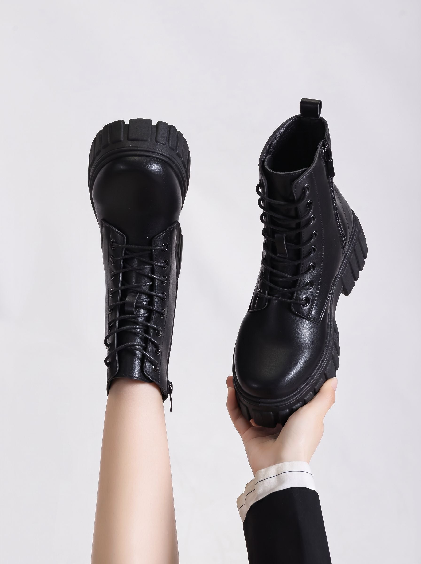Chunky Platform Lace Up Boots