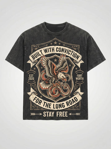 Vintage Eagle Graphic Oversized T-Shirt