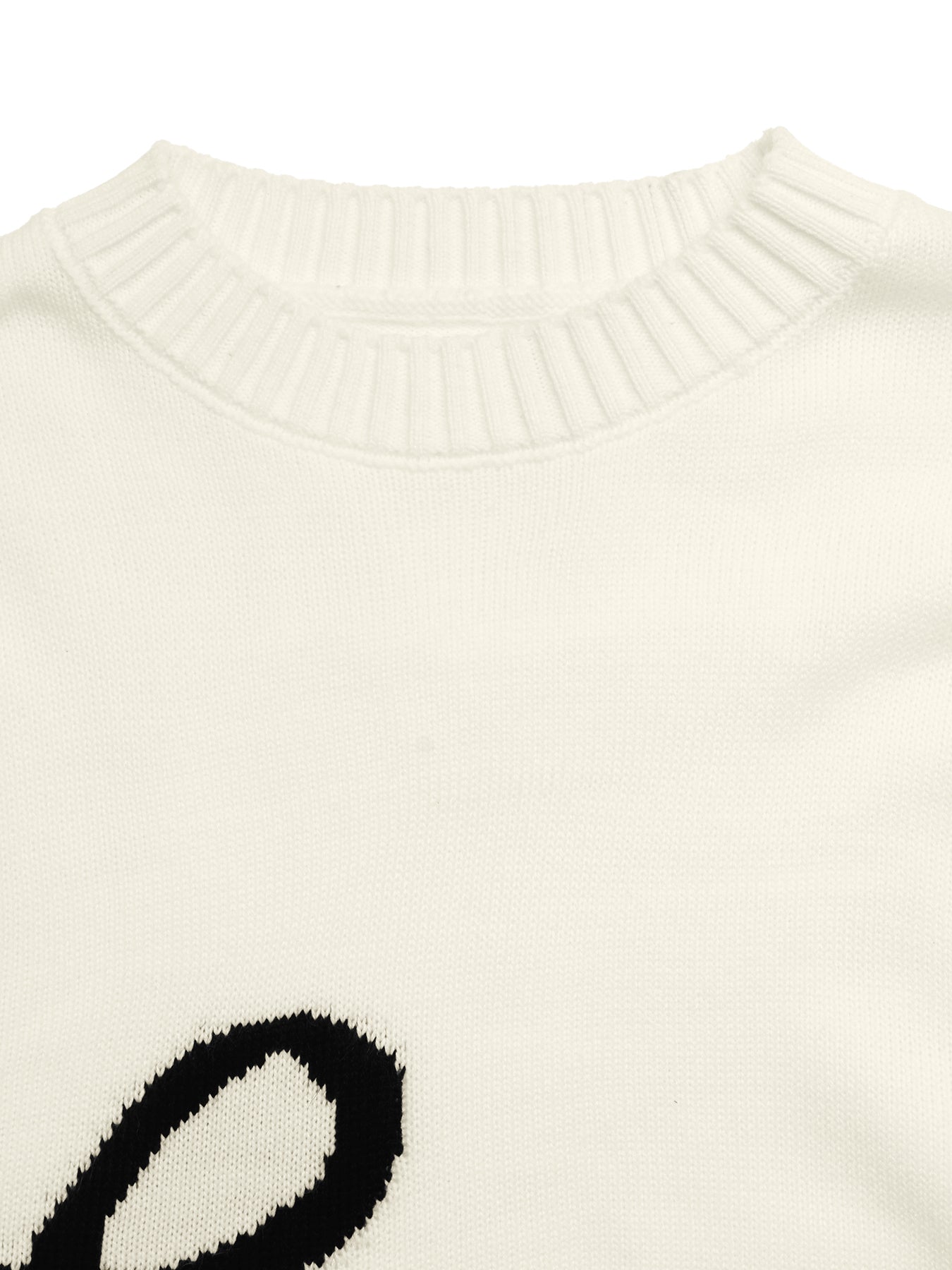 Cozy Bow Graphic Knit Pullover Sweater