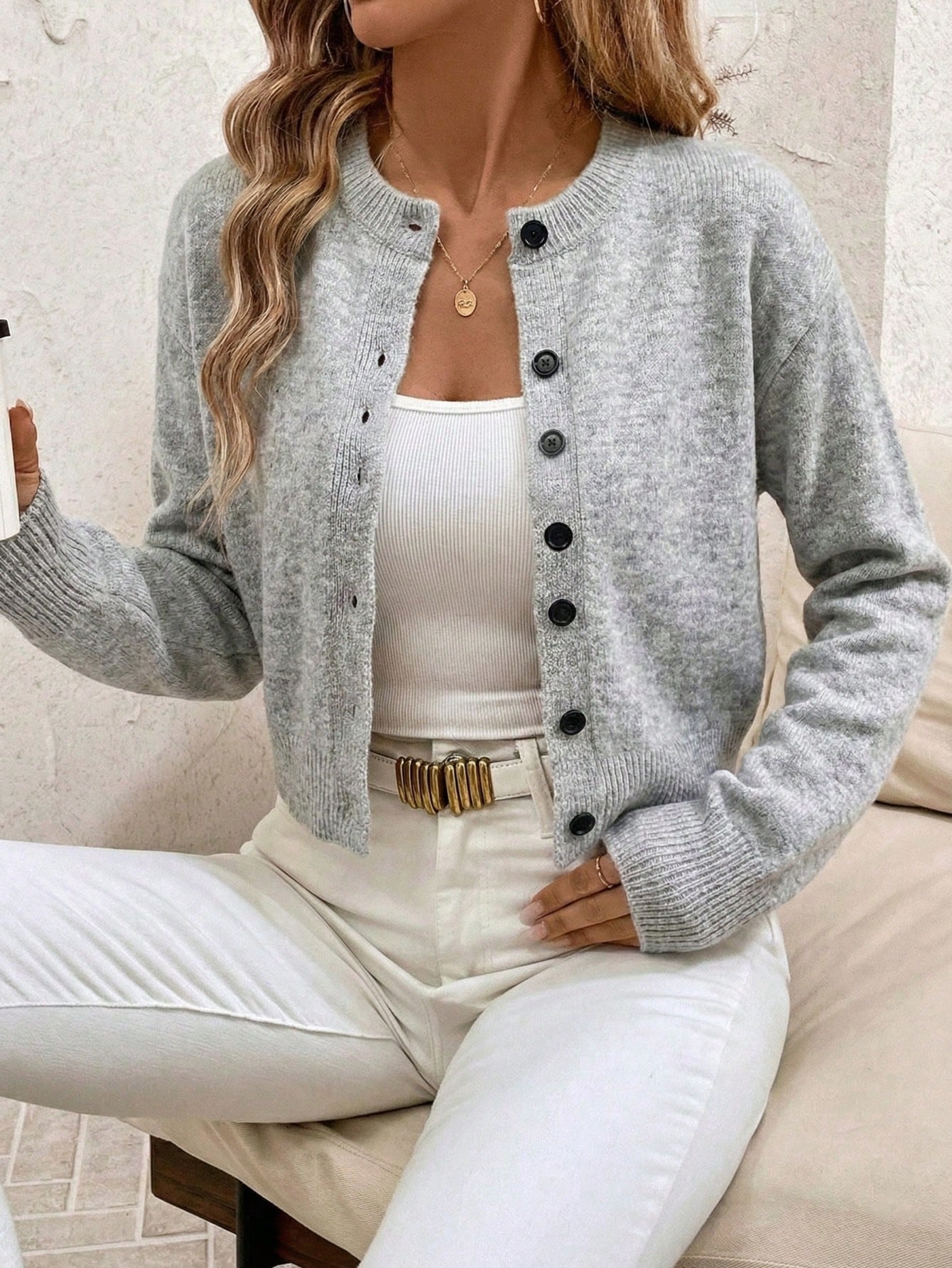 Cozy Soft Button Up Cardigan Sweater