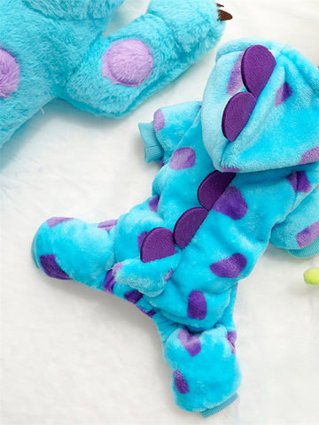 Cozy Fleece Monster Cat Hoodie