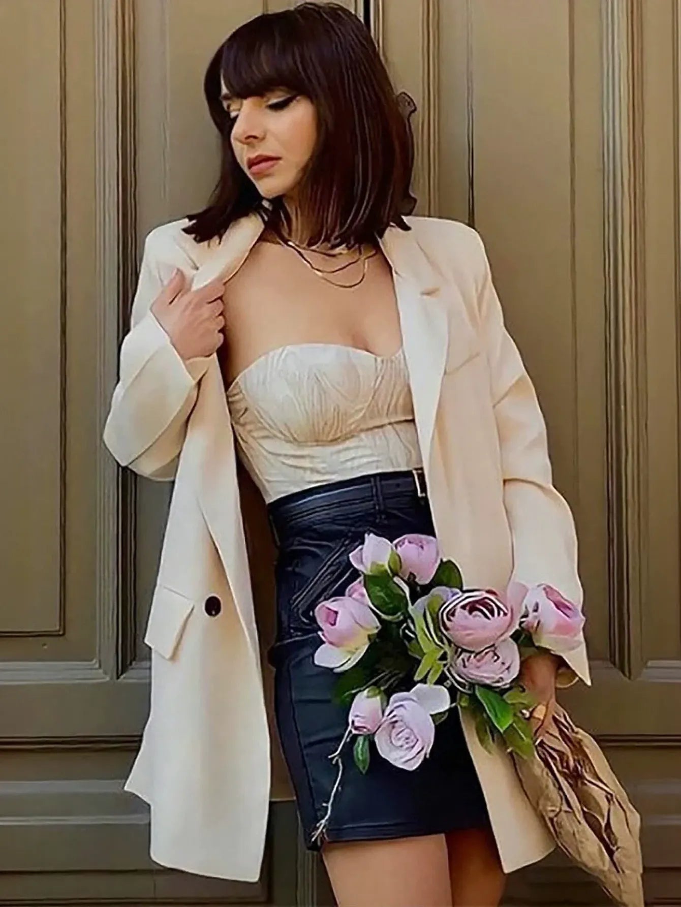 Slim Fit Casual White Blazer Jacket