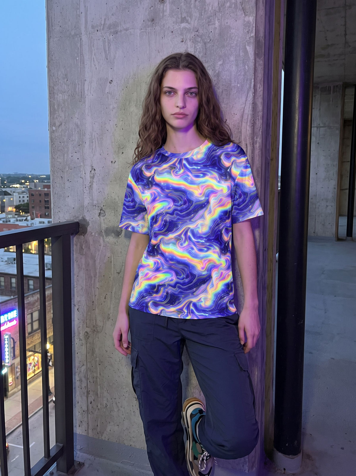Forty Fun's Galaxy Swirl Print T-Shirts