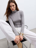 Soft Slim Fit Turtleneck Lounge Top