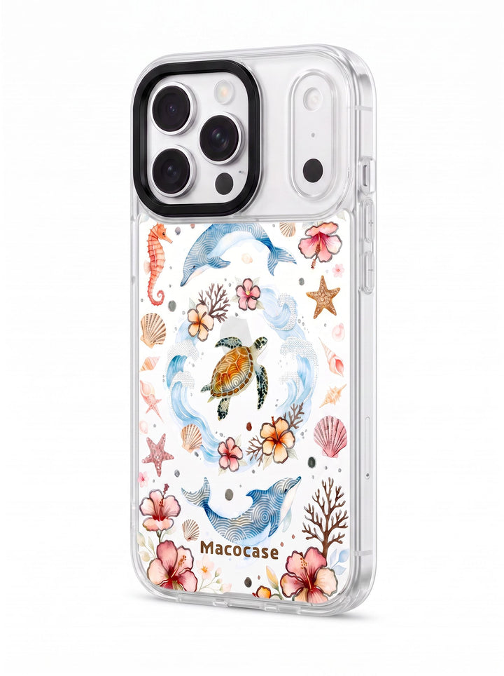 Sea Turtle and Dolphin Marine Life Phone Case