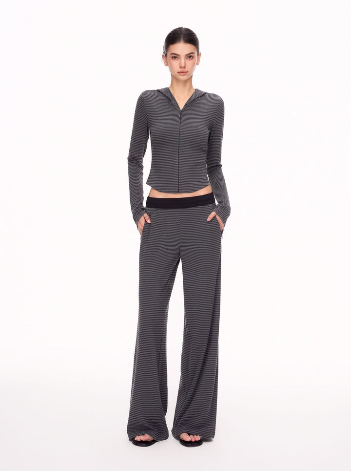 Comfy Striped High Waist Lounge Pants
