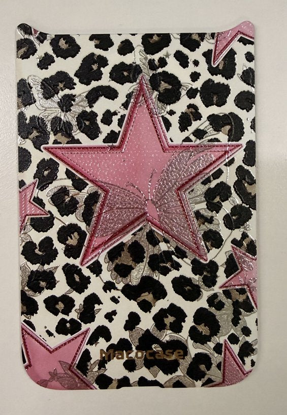 Pink Star and Butterfly Leopard Print Phone Case