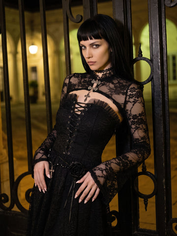 Gothic Lace Corset Button Shirt