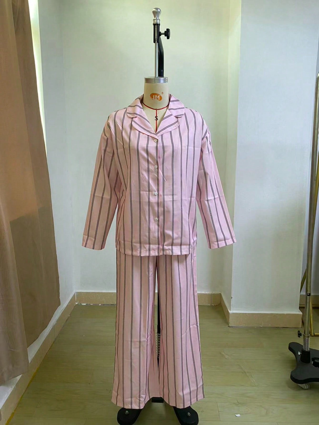 Soft Striped Satin Pajama Lounge Set